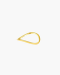 Schmaler Domino-Stapelring – 925er Silber und Vermeil-Gold