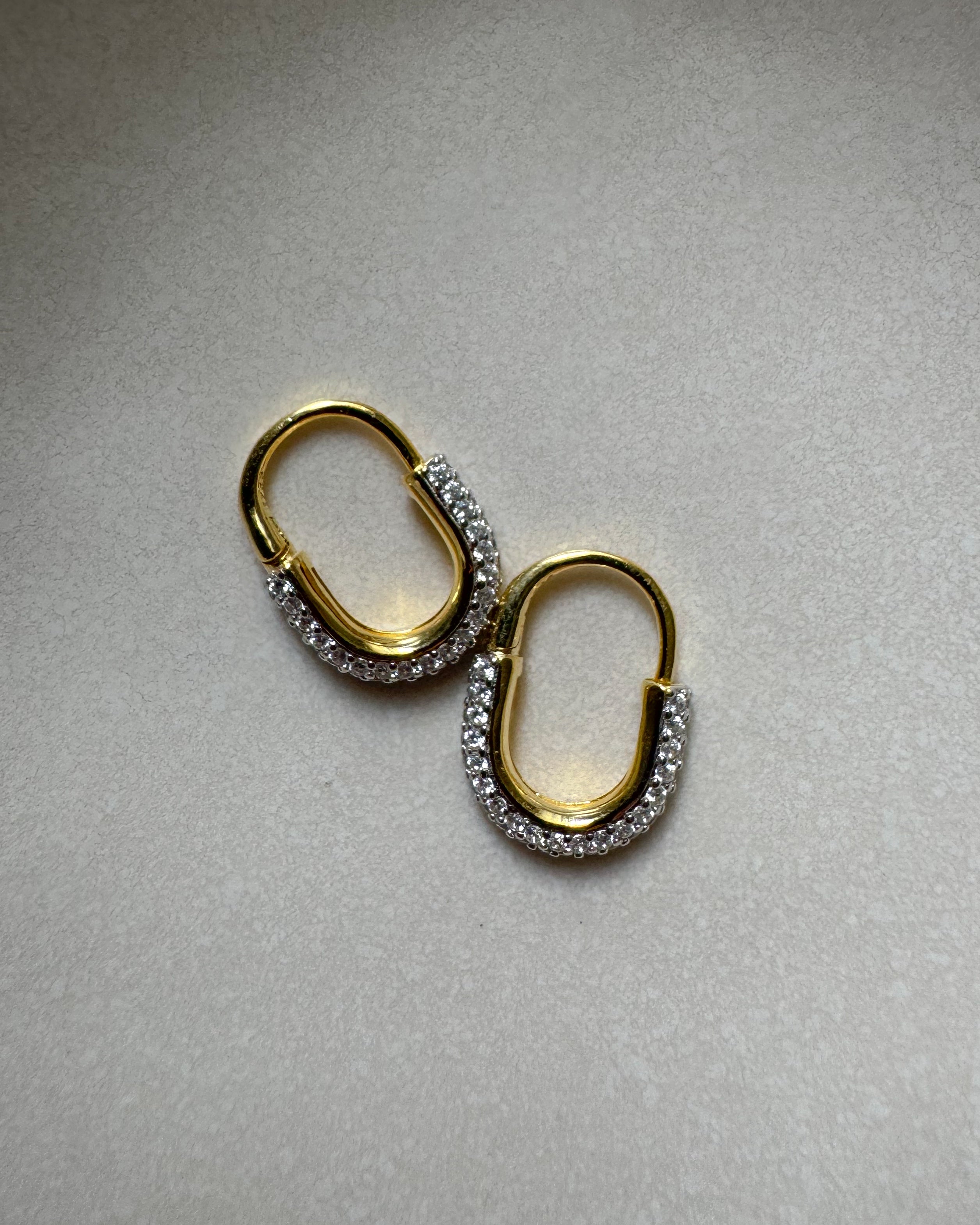 Oval Pavé Earrings